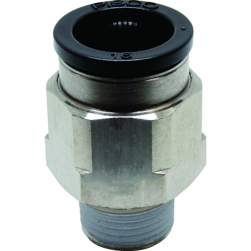 トラスコ中山 ピスコ チューブフィッティング ストレート 適合外径16mm 接続口径R3/8(ご注文単位1個)【直送品】