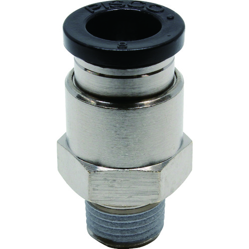 トラスコ中山 ピスコ チューブフィッティング ストレート 適合外径8mm 接続口径R1/8(ご注文単位1個)【直送品】