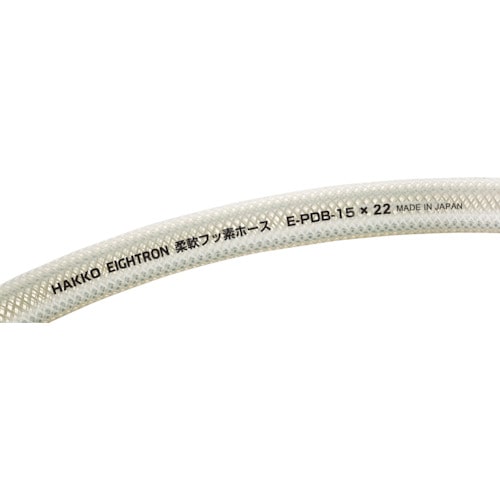 トラスコ中山 ハッコウ 柔軟フッ素ホース 12×18 20m(ご注文単位1巻)【直送品】
