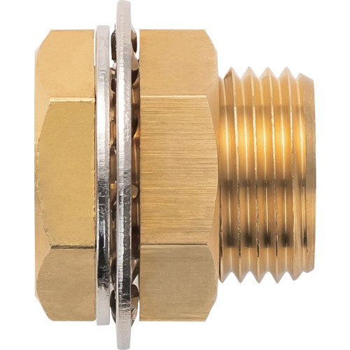 トラスコ中山 潤工社 黄銅製継手(ミリ系列) パネルユニオン Rc3/8(ご注文単位1個)【直送品】
