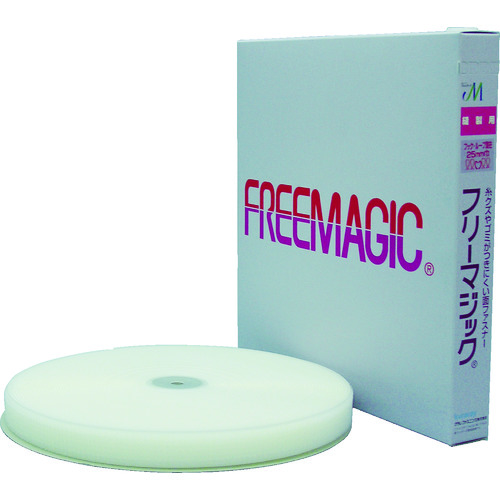 トラスコ中山 ユタカメイク 結束テープ フリーマジック切売り箱 25mm×25m ホワイト(ご注文単位1巻)【直送品】
