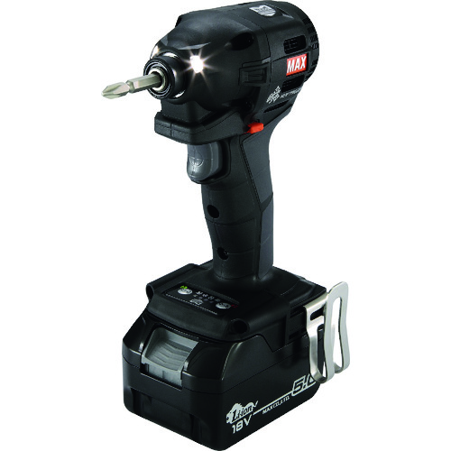 トラスコ中山 MAX 充電式ブラシレスインパクトドライバ18Vセット黒(ご注文単位1台)【直送品】