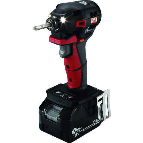 トラスコ中山 MAX 充電式ブラシレスインパクトドライバ本体のみ赤(ご注文単位1台)【直送品】