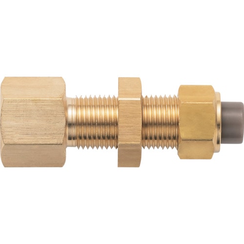 トラスコ中山 潤工社 黄銅製継手(ミリ系列) 隔壁メスユニオン 8×6mm Rc1/4(ご注文単位1個)【直送品】