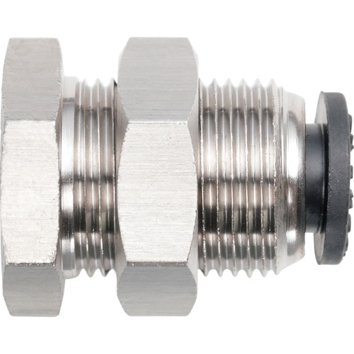 トラスコ中山 潤工社 ワンタッチ継手Mシリーズ 隔壁メスユニオン 8mm PT1/4(ご注文単位1個)【直送品】