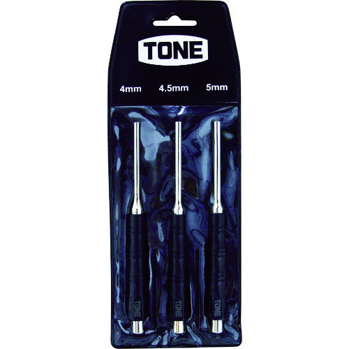 トラスコ中山 TONE 平行ピンポンチセット 4.0、4.5、5.0mm 3点セット(ご注文単位1セット)【直送品】