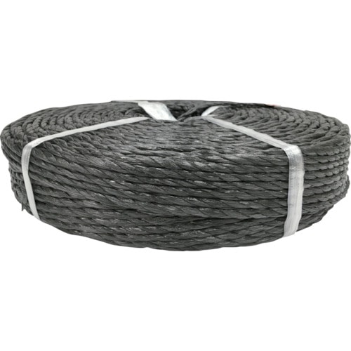 トラスコ中山 ユタカメイク PSロープ 黒色 6mmx200m(ご注文単位1巻)【直送品】