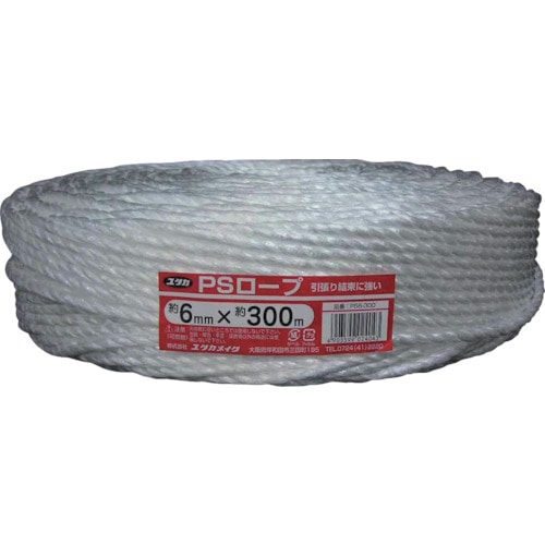 トラスコ中山 ユタカメイク ロープ PSロープ 6φ×300m(ご注文単位1巻)【直送品】