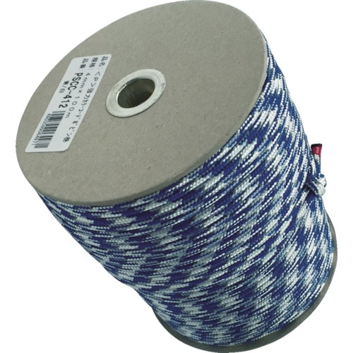 トラスコ中山 ユタカメイク 強力カラーコード 4mm×100m(青/白)(ご注文単位1巻)【直送品】