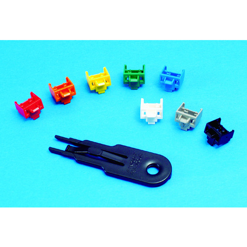 トラスコ中山 パンドウイット モジュラージャックガード 赤 (10個入)(ご注文単位1袋)【直送品】