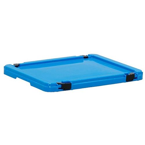 トラスコ中山 YAZAKI ポリテナーPT-14,21,28用ロック付き蓋 ブルー(ご注文単位1枚)【直送品】
