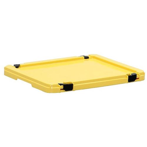 トラスコ中山 YAZAKI ポリテナーPT-14,21,28用ロック付き蓋 イエロー(ご注文単位1枚)【直送品】