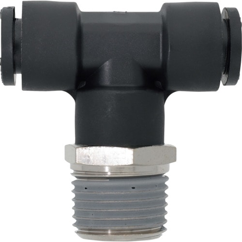トラスコ中山 潤工社 ワンタッチ継手Mシリーズ テー 10mm PT1/2(ご注文単位1個)【直送品】