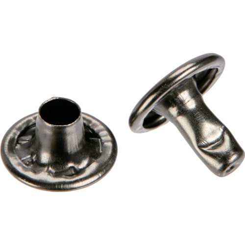 トラスコ中山 TRUSCO 大カシメ スチール 黒ニッケルメッキ 9mm 足長11.5mm 30組入 (ブリスターパック入)(ご注文単位1パック)【直送品】