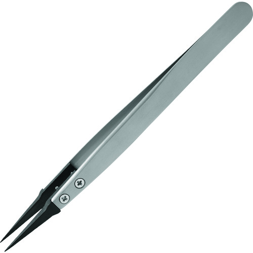 トラスコ中山 エンジニア ESDピンセット 先細タイプ（ご注文単位1本）【直送品】