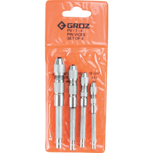トラスコ中山 GROZ ピンバイス4点セット(ご注文単位1セット)【直送品】