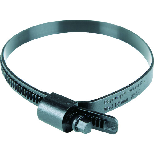トラスコ中山 HCL 樹脂製ホースバンド Ezyclamp 締付径25.0~125.0mm 対辺8.0mm ナイロン66(ご注文単位1袋)【直送品】