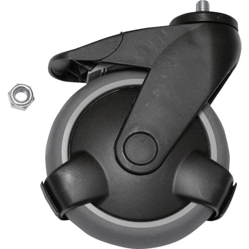 トラスコ中山 EdmoLift ハンドリフターCZ交換用自在ストッパー付きキャスター 125mm(ご注文単位1個)【直送品】