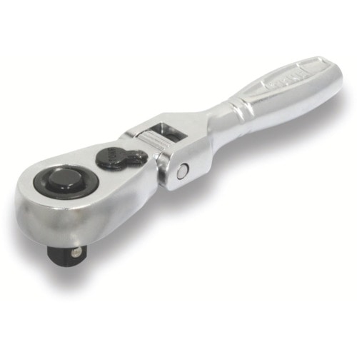 トラスコ中山 TONE ショート首振ラチェットハンドル 歯数72枚 差込角6.35mm 全長90mm(ご注文単位1個)【直送品】