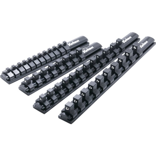 トラスコ中山 コーケン アルミソケットレール 12.7mm差込クリップ10ヶ付き全長300mm（ご注文単位1個）【直送品】