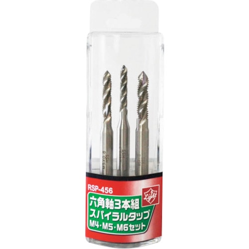 トラスコ中山 ライト 六角軸スパイラルタップ3本組 236-0516(ご注文単位1セット)【直送品】