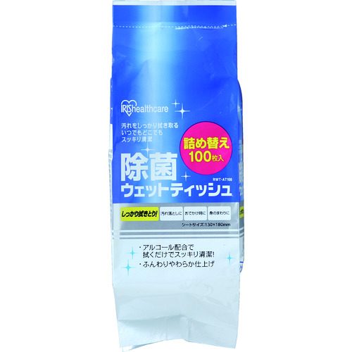 トラスコ中山 IRIS 524080 除菌ウェットティッシュ詰め替え アルコール(ご注文単位1パック)【直送品】