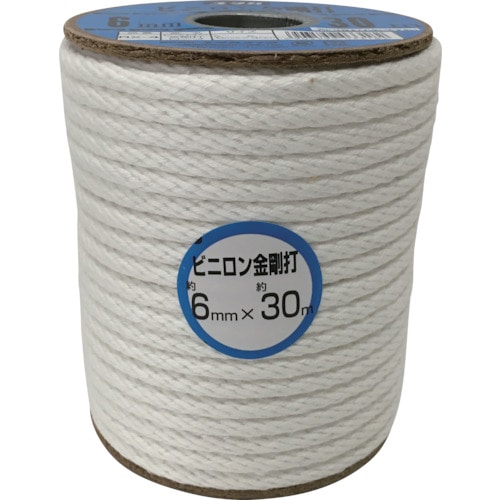 トラスコ中山 ユタカメイク ロープ ビニロン金剛打ロープボビン 6φ×30m(ご注文単位1巻)【直送品】