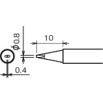トラスコ中山 グット 替こて先 0.8D (1本=1PK)(ご注文単位1個)【直送品】