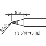 トラスコ中山 グット 溝付替こて先 BM (1本=1PK)(ご注文単位1個)【直送品】