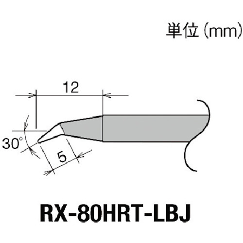 トラスコ中山 グット 交換コテ先(RX-8シリーズ) こて先幅R0.3mm 849-7003(ご注文単位1個)【直送品】
