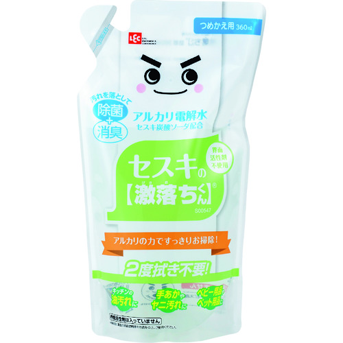 トラスコ中山 レック 住居用洗剤用つめかえ セスキの激落ちくん 360ml(ご注文単位1個)【直送品】
