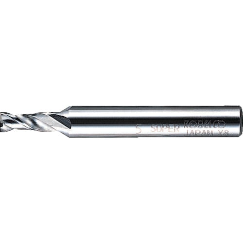 トラスコ中山 三菱K 2枚刃アルミ加工用 ハイスKHAスーパースクエアエンドミルショット刃長(S)8mm（ご注文単位1本）【直送品】