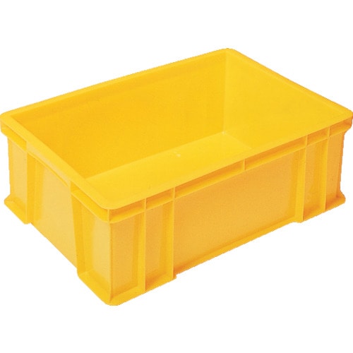 トラスコ中山 ヒシ S型コンテナ 有効内寸607×397×209mm 黄(ご注文単位1個)【直送品】