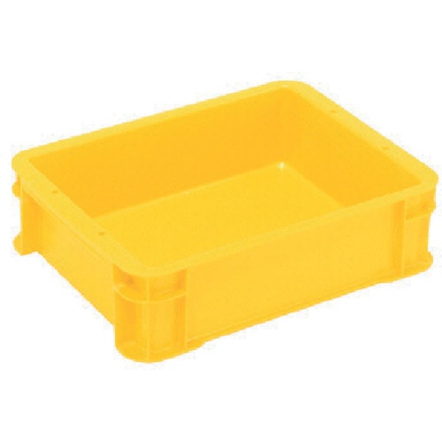 トラスコ中山 ヒシ S型コンテナ 有効内寸312×237×83mm 黄(ご注文単位1個)【直送品】