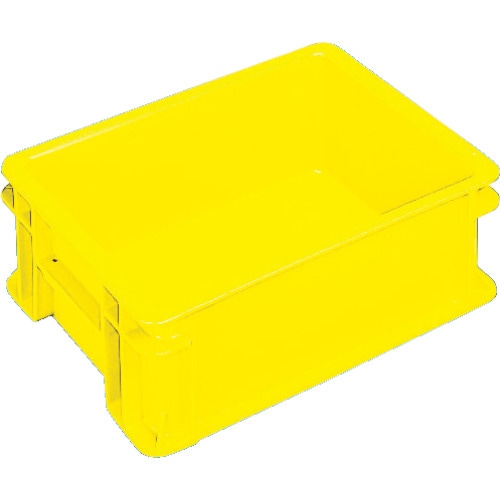 トラスコ中山 ヒシ S型コンテナ 有効内寸293×213×107mm 黄(ご注文単位1個)【直送品】