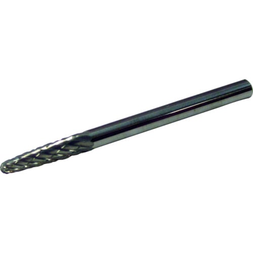 トラスコ中山 スーパー スーパー超硬バー オール超硬タイプ 砲弾型(ダブルカット)刃径:3.0mm 刃長:12.7mm 軸径:3.0mm(ご注文単位1本)【直送品】