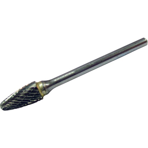 トラスコ中山 スーパー スーパー超硬バー ロー付タイプ 砲弾型(ダブルカット)刃径：6.3mm 刃長：12.7mm 軸径：3.0mm（ご注文単位1本）【直送品】