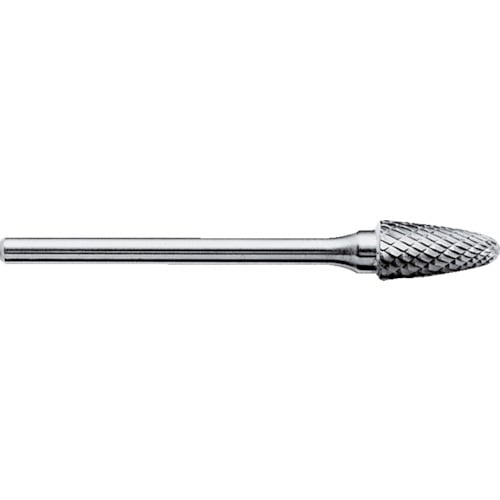 トラスコ中山 スーパー スーパー超硬バー ロー付タイプ 砲弾型(シングルカット)刃径：6.3mm 刃長：12.7mm 軸径：3.0mm（ご注文単位1本）【直送品】