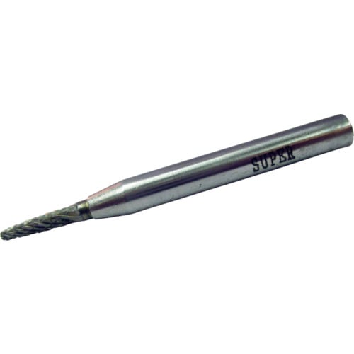 トラスコ中山 スーパー スーパー超硬バー シャンク径6mm(砲弾型)ダブルカット(刃径：3.0)（ご注文単位1本）【直送品】