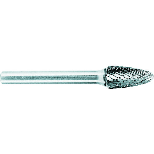 トラスコ中山 スーパー スーパー超硬バー ロングシャンク径6mm(砲弾型)ダブルカット 刃径:9.5(ご注文単位1本)【直送品】