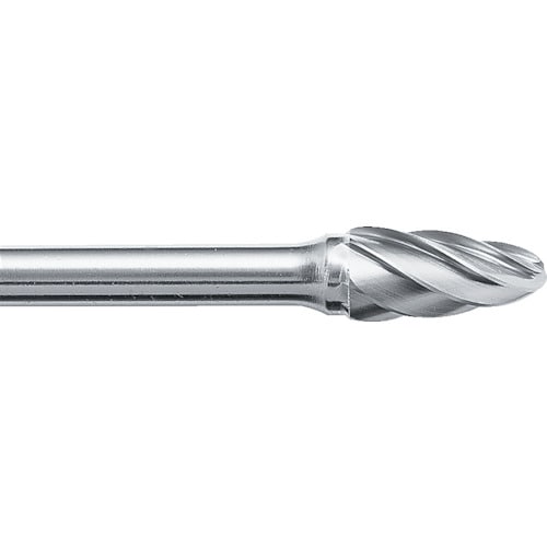 トラスコ中山 スーパー スーパー超硬バー アルミカット ロー付タイプ シャンク径6mm 砲弾型 刃径：12.7（ご注文単位1本）【直送品】