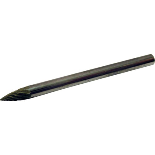 トラスコ中山 スーパー スーパー超硬バー オール超硬タイプ ポイント型(ダブルカット)刃径:3.0mm 刃長:6.0mm 軸径:3.0mm(ご注文単位1本)【直送品】