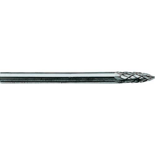 トラスコ中山 スーパー スーパー超硬バー オール超硬タイプ ポイント型(シングルカット)刃径:3.0mm 刃長:12.7mm 軸径:3.0mm(ご注文単位1本)【直送品】