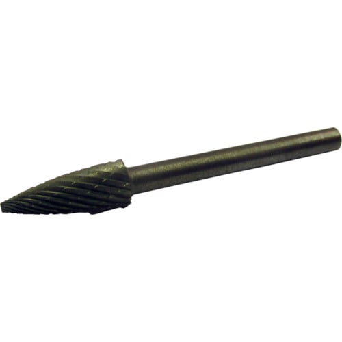 トラスコ中山 スーパー スーパー超硬バー オール超硬タイプ ポイント型(ダブルカット)刃径:5.0mm 刃長:12.7mm 軸径:3.0mm(ご注文単位1本)【直送品】