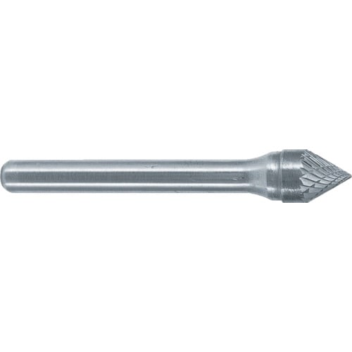 トラスコ中山 スーパー スーパー超硬バー シャンク径6mm(円錐型60度)ダブルカット(刃径：12.7)（ご注文単位1本）【直送品】