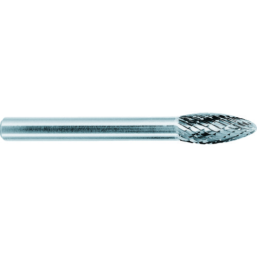 トラスコ中山 スーパー スーパー超硬バー シャンク径6mm(楕円型)ダブルカット(刃径：8.0)（ご注文単位1本）【直送品】