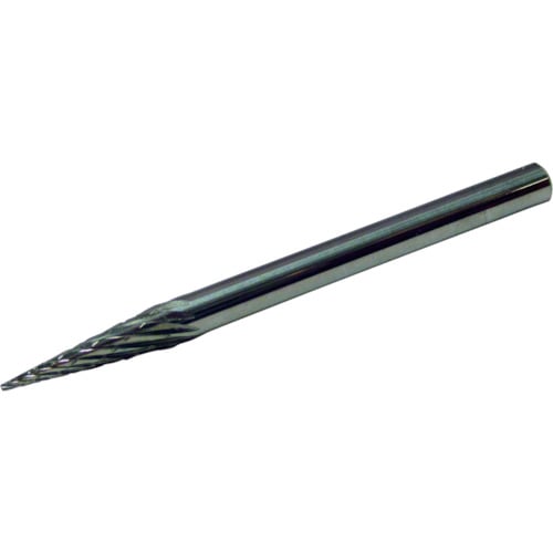 トラスコ中山 スーパー スーパー超硬バー オール超硬 円錐型(ダブルカット)角度：14° 刃径：3.0mm 軸径：3.0mm（ご注文単位1本）【直送品】