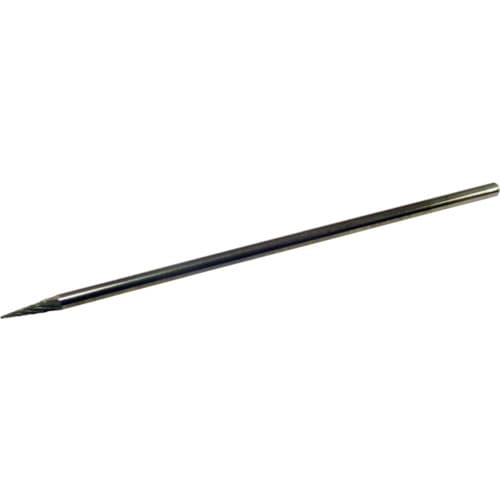 トラスコ中山 スーパー スーパー超硬バー ロングシャンク オール超硬 円錐型14°(ダブルカット)刃径3.0mm 軸径3.0mm 全長100（ご注文単位1本）【直送品】