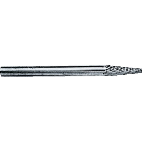 トラスコ中山 スーパー スーパー超硬バー オール超硬 円錐型(シングルカット)角度：14° 刃径：3.0mm 軸径：3.0mm（ご注文単位1本）【直送品】