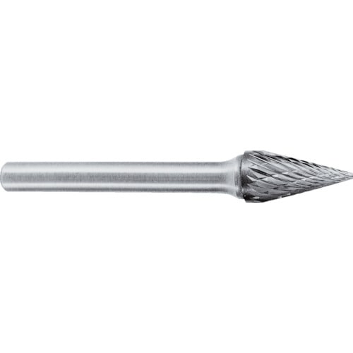 トラスコ中山 スーパー スーパー超硬バー シャンク径6mm(円錐型)シングルカット(刃径：16.0)（ご注文単位1本）【直送品】
